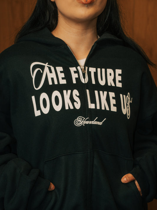 'The Future Looks Like Us' Zip Up