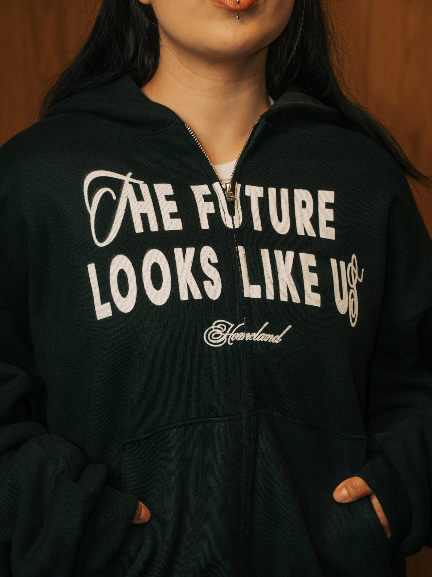 'The Future Looks Like Us' Zip Up